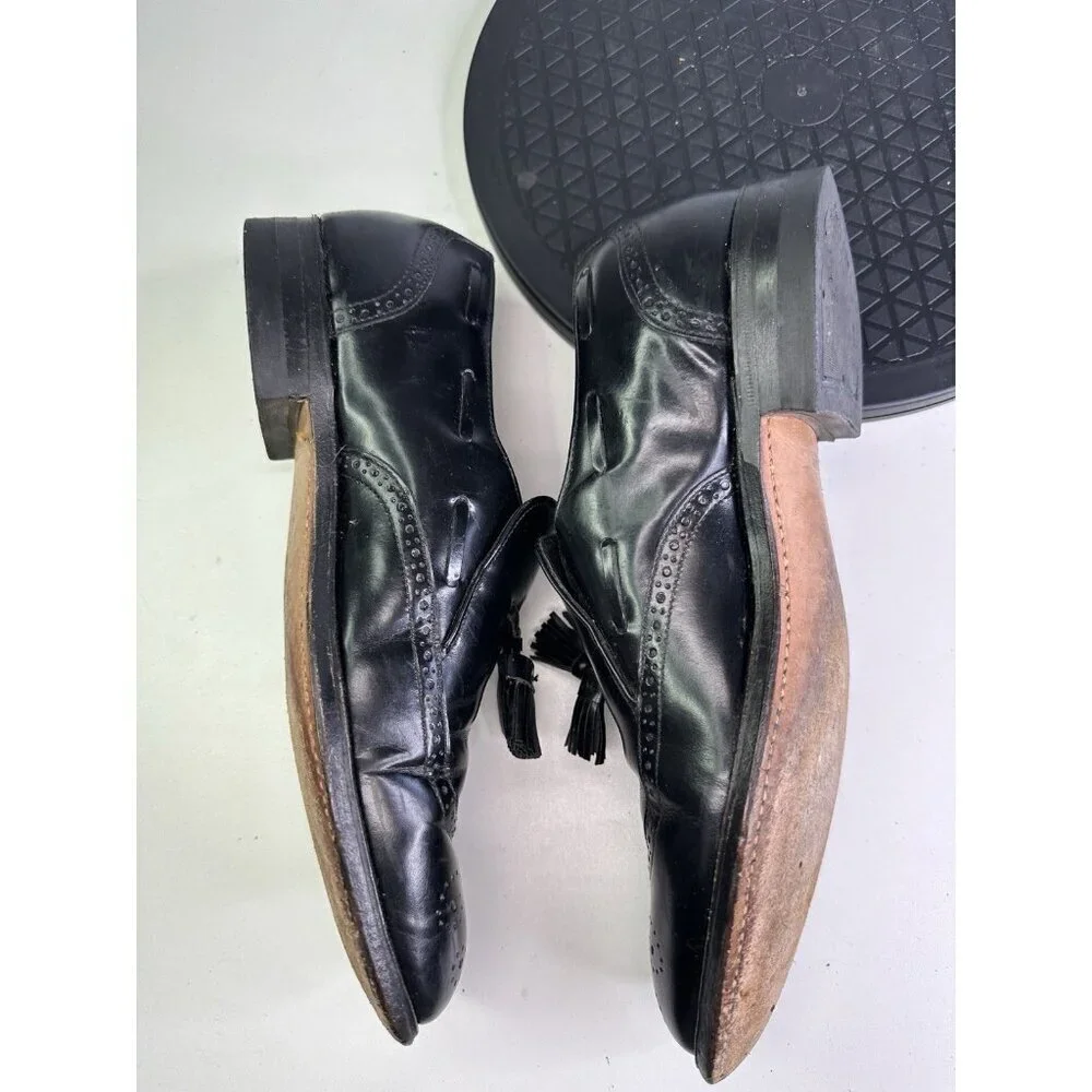 VTG Hanover Shoes Men's 9 C/A Loafer Master Flex All Leather Tassel USA
